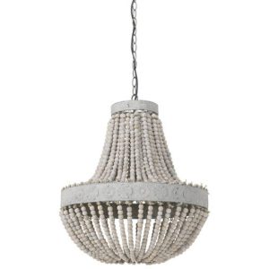 Light&Living Hanglamp kralen LUNA Ø35,5 oud wit