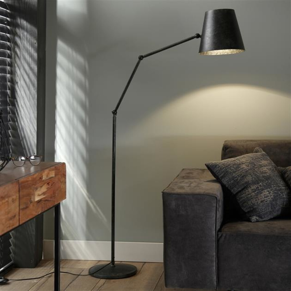 BelaLuz Verstelbare Vloerlamp Tigris Charcoal