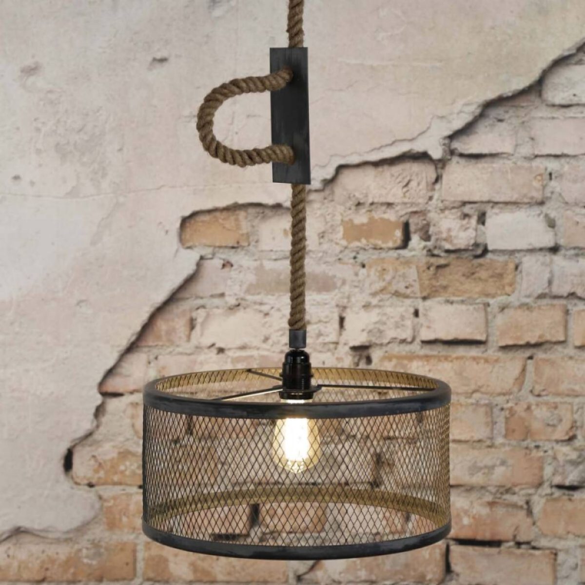 BelaLuz Hanglamp DetroitØ40 cm Verweerd grijs